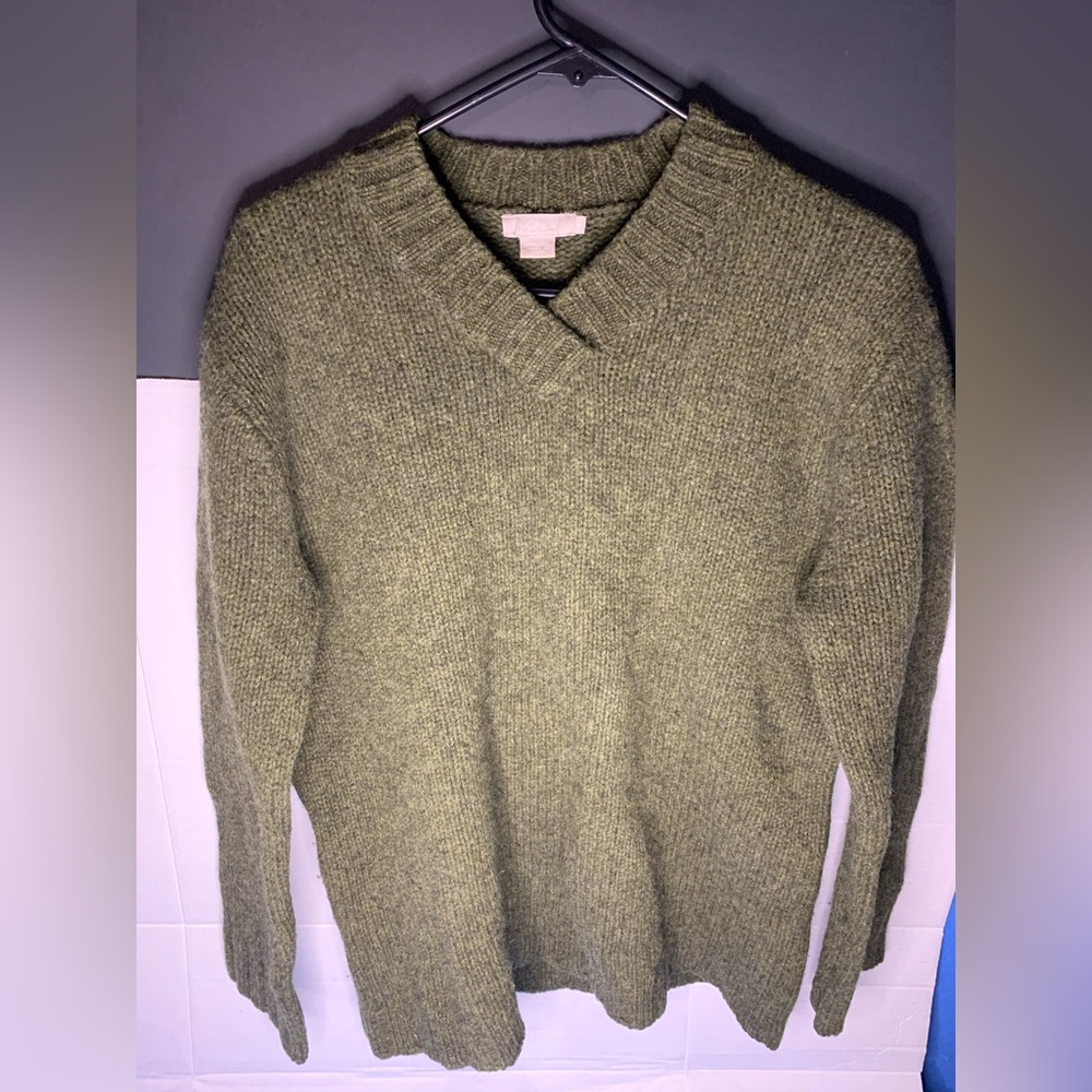 J.Crew 100% wool sweater (Olive/Green)
